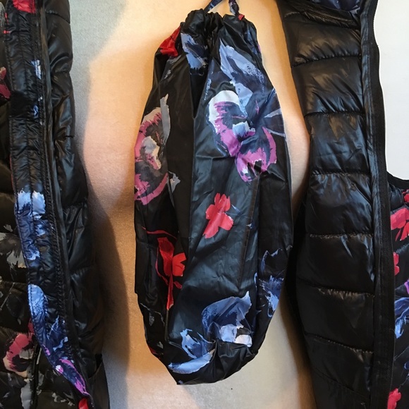Woman Within • Plus Size Black Floral Puffer Vest - Picture 6 of 8